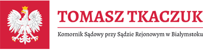 Komornik Białystok - Tomasz Tkaczuk - logo